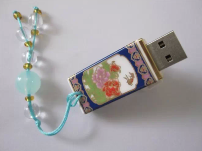 中国文化缩影蓝瓷礼品U盘